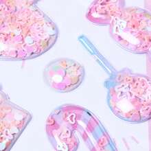 1 Pieza 9cm*21cm Pegatinas De Estampado De Lentejuelas 3d Con Agitación Aleatoria De Color Caramelo Para Juguetes De Niña Para Niños