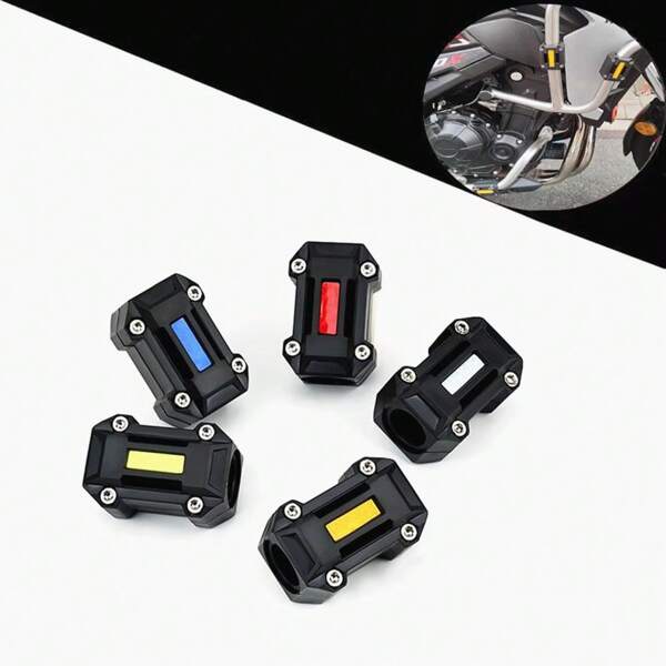 1PC Universal Motorcycle 22mm 25mm 28mm Bumper Decorative Block Engine Guard Block Crash Bar Cafe Racer Old School Bobber