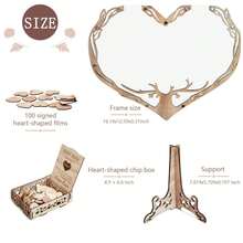 High-Quality Alternative For Wedding Guest Register, Heart-Shaped Storage Box, White Wooden Country-Style Display Frame, Is An Excellent Choice For Country-Style Decorations For Outdoor Wedding Ceremonies, Engagement Ceremonies, Anniversary Events And Various Parties - Acrylic hình trái tim - Xem 2