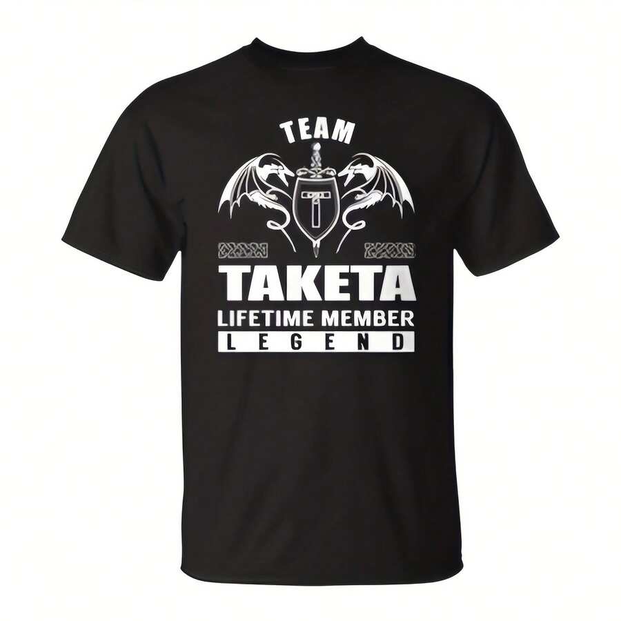 Team Taketa Time Member  Uni T-Shirt  Seseable CA 220G Cotton – Durable And Breathable, Great For Travel, Weekend Brunch, Casual Friday, Office, Or Daily Errands – Stylish Comfort For All Ages – I Gift For Boyfriend, Girlfriend, Mom, Dad, Or Ns Who Love Quality And Style Ropa De Hombre,Manfinity, Clog,Manfinity ,Streetwear,Ropa Para Hombre,Horror,Vintage T Shirts,Graphic ,Streetwear ,Funny T Shirts,Graphic,Meme Shirts,Band T Shirt,Alien,Outdoor Home Style,God - màu đen - Xem 1