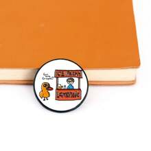 1pc Cartoon Duck Brooch, Creative Anime Badge Pin For Shirt, Lapel, Backpack, Gift For Friend Backpack For School