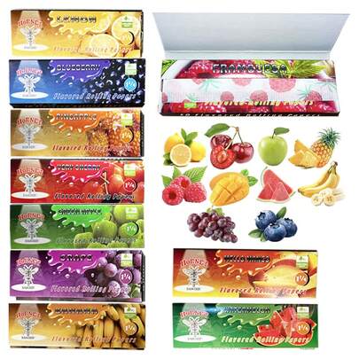 20 Packs Fruity Roll Paper Set, Different Fruit Flavors, 78mm Size Cigarette Paper, Multiple Flavor Options, Slow Burn, Smoking Accessories, Gifts For Smokers