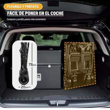 HUONIU Carrito Plegable Portatil Carretilla Wagon Vagon con Funda Ruedas 360° Todo Terreno con Freno Incluye Toldo y Cesta de Tela para Exteriores Niños y Mascotas - Gris - Ver 4