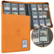 9-Pocket Top-Loading Binder, Fits 3" X 4" Rigid Cards, [Top-Loading Binder] 9-Pocket Top-Loading Binder | 20 Double-Sided Pages, Holds Up To 360 Cards | Black PU Leather | Compatible With 35lb TCG Cards | TCG Card Binder | Smooth Black Binder - Multicolor - View 7