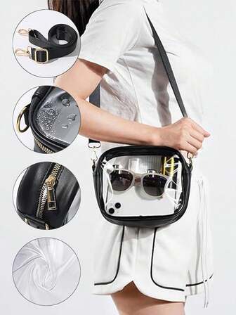 1pc Crossbody Transparent Bag Upgraded Detachable Transparent Crossbody Bag Portable For Going Out Suitable For Concerts And Sports Events Unisex Crossbody Bag