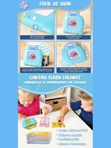 Cardkids Educaçao Infantil Aprender Inglês Português 224 Palavras Brinquedo Card Educativo Cartão