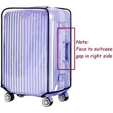 New 20 Inch Clear PVC Luggage Cover, 0.4mm Thick Heavy-Duty Waterproof, Dustproof, Anti-Scratch Suitcase Cover, Luggage Covers For Suitcase TSA Roved, Fits 19"-20" Wheeled Luggage - Thicken Black Frame Suitable   19 -20 - View 4