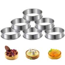 2pcs/6pcs/12pcs Set Of Stainless Steel English Muffin Rings, Circular Pie Crusts, Cake Rings, Multifunctional Egg Rings For Kitchen Burgers & Pancakes