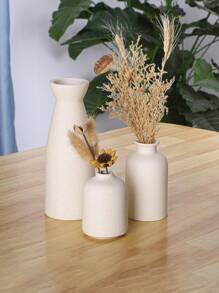 1 Stück beige Keramikvase, dekorative moderne Vase für Zuhause, Dekovase, Pampasgras Vase, Trockenblumen Vase, Wohnzimmer Mittelpunkt Dekoration. Imitierte Trockenblumen dekorative Vase, künstlerische Vase für Blumenarrangements