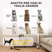 PawHut Letto per Cani Rialzato Pieghevole con Tessuto a Rete, Brandina per Cani Grandi da Interno ed Esterno, 107x61x20 cm - Castano - Visualizzare 8