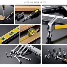 108-Piece Household Mechanic Tool Set, Craftsman Basic Tool Kit, Mechanic Hand Tool Set For DIY Enthusiasts