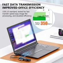 Acer 4-In-1 USB 3.0 Hub, 4 USB Data Ports, 100W PD Charging, 10Gb/S, Cable Length 15cm/100cm, Suitable For Laptops, PCs, Tablets, Phones And Other Devices, Docking Station HY21-14U2B
