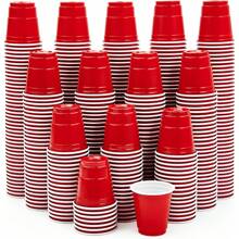 100pcs 2oz Plastic Shot Glasses, Mini Red Disposable Shot Cups For Party, Celebration And Any Events
