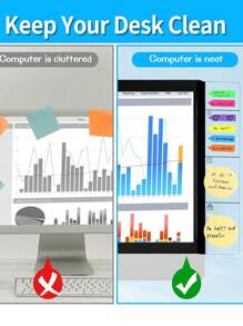1 Stück/2 Stück Monitor Memo Board, modischer multifunktionaler Aufbewahrungshalter für Notizen aus transparentem Acryl, Papierablage, Computernechrichten-/Memo-Bildschirmhalter, Notizblöcke, Nachrichtenboards, Haftnotiz-Boards für Computerbildschirm, transparente Klemme für Nachrichten-Multifunktions-Pinnwand, Handyhalter, für Zuhause, Büro, Schreibtisch, Küche, Kühlschrank, Wohnzimmer
