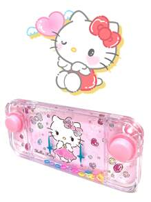 Sanrio Juguete de anillo de agua de Sanrio Hello Kitty, Kuromi y My Melody, juego de agua clásico de plástico, juegos educativos de agua para niños, ideal para el autocuidado (alivio del estrés). Juego de lanzamiento de aros de agua portátil.