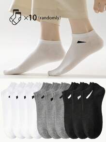 3/5/10 pares de calcetines a rayas blancas y negras para mujer, calcetines blancos, calcetines bonitos para niña, calcetines negros, adecuados para varios usos diarios como vacaciones, deportes, ocio, negocios, viajes al aire libre, etc.