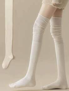 1/3 双女士卷边及膝袜，时尚又显腿长的袜子单品，JK 少女风，适合一年四季日常穿着，Y2k - 彩色 - 查看 13