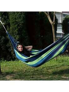 Bunte Stoffhängematte mit Kippschutz - belastbar bis 150 kg, baumumweltfreundliche Gurte, tragbare Tragetasche - perfekt für Outdoor, drinnen und Camping - Verschiedenfarbig - Übersicht 2