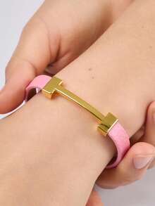 1 件时尚皮革手链，优雅腕带，全新设计，带钩扣，适合日常佩戴，高品质礼物，非常适合万圣节和圣诞节