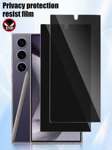 غطاء شاشة خصوصية مضاد للتجسس، متوافق مع سامسونج جالاكسي S21/S22/S23/S24 أولترا/S24 FE/S25 أولترا/S25، بدون فقاعات، حماية خصوصية، مضاد للخدش، مضاد للسقوط، أساسيات حماية الشاشة، مناسب للاستخدام اليومي والمكتبي وحماية خصوصية المنزل، غطاء شاشة مقاوم للماء من الزجاج المقسى مضاد للصدمات ومقاوم للبصمات بتغطية كاملة 2 قطعة