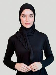 1 pièce Foulard triangulaire antidérapant et respirant pour femmes, bonnet de doublure de couleur unie décontracté, peut être utilisé comme bandeau de sport, confortable et frais pour un port quotidien