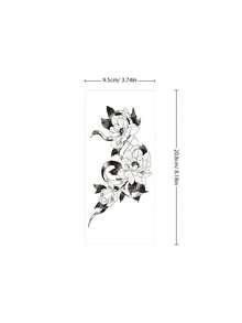 6pcs/Set Temporary Tattoo Stickers, Dark Mysterious Style Waterproof Long Lasting Fake Tattoos For Body, Suitable For Single's Party, Women's Wrist, Arm, Collarbone, Chest, Back, Leg