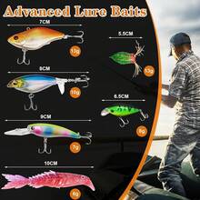 322-Piece Fishing Lures Kit - Spinner Baits/Jig/Frog, Fishing Tackle Box With Tackle Included, Soft Bait/Hooks/Weights, 2024 Fishing Gear Lure Kit Gift For Men Freshwater Bass Trout - B-153pcs Freshwater Fishing Kit - View 2