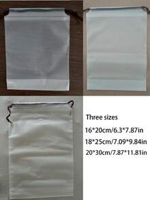 5 Stücke Kordelzugbeutel, transparente mattierte Kunststoff Haushaltsunterwäsche, Reiseschuhe, Aufbewahrungskleidung, Kleidung, Verpackungstaschen, Lagertaschen für Make-up, Lippenstift, Kosmetikaufbewahrungstaschen. Tragbare Mehrzweck-Aufbehaltstaschen