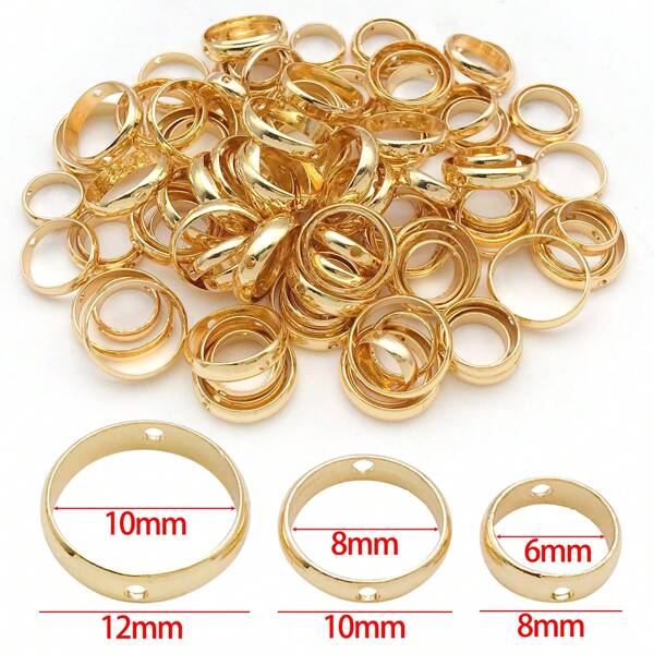 10 piezas de monturas de bisel chapadas en cobre de gran espesor (18K + Plata gruesa + Oro blanco) para hacer joyas DIY