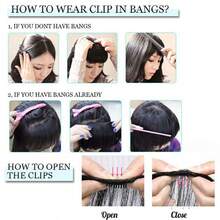 3G Natural Cute 100% Real Human Hair Thin Air Fringr Bangs Clip In REMY Fringe Front Piece Extensions With Temple - #06 Light Brown - View 13