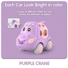 Baby Toy Car For 18 Months Infant, Soft Rubber Push And Go Car For 1 2 Year Old Girls Boys,Rattle And Roll Car With Playmat/Storage Bag, Birthday Gift For Toddler