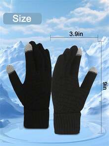 2pcs Winter Touchscreen Gloves Cycling Skiing Fishing Full Palm Protection Windproof Men Women Bike Gloves Outdoor Sports Gloves,Suitable For Cycling,Riding Motorcycle And Skiing,Black Gloves - 4 Colors Warm Gloves - View 3