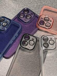 1pc Transparent Color Phone Case Set, Compatible With IPhone 17/17 Pro/17 Pro Max, Compatible With Redmi A3, Note 13 Pro Plus 5G, Pico X6, With Camera Lens Protection, Basic Colors: Blue, Black, Purple,International Version, Not The Domestic Version - Black - View 2