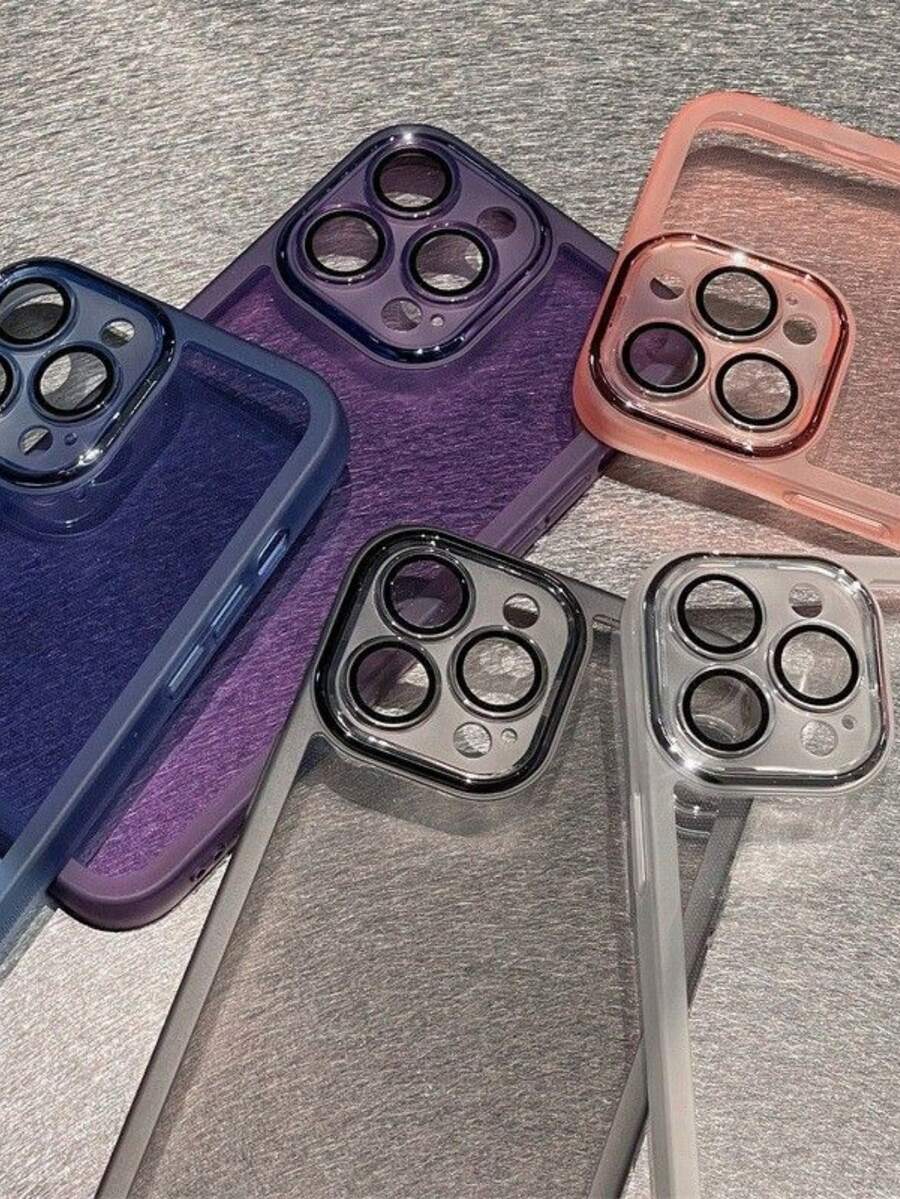 1pc Transparent Color Phone Case Set, Compatible With IPhone 17/17 Pro/17 Pro Max, Compatible With Redmi A3, Note 13 Pro Plus 5G, Pico X6, With Camera Lens Protection, Basic Colors: Blue, Black, Purple,International Version, Not The Domestic Version