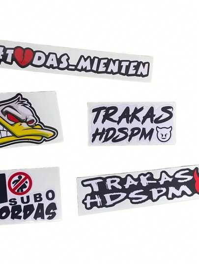 Stickers Calcomanias Estampas Pegatinas 5pcs Decorativo Variado Trakas Hsdpm Todas Mienten Etc