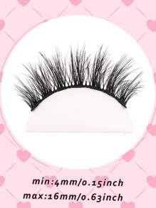10 对 Manga 睫毛，自然外观仿貂皮睫毛，手工蓬松假睫毛，4-16 毫米