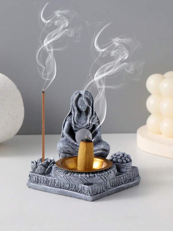 1 pieza Difusor de aroma con diseño de Diosa de la Tierra de resina, adecuado para decoración del hogar, dormitorio, sala de estar (como decoración central), oficina, estudio de yoga y fiestas, creando un ambiente elegante. También se puede usar para decoración de templos. Un regalo ideal para festivales, vuelta al colegio, graduación o mujeres.