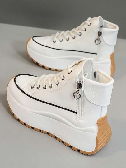 Damskie modne nowe grube podeszwy trampki na platformie, codzienne sportowe buty sportowe dla studentów, wiosna/jesień