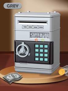 Electric Piggy Bank Auto Money Coin Saver With Light & Sound, Creative Password Unlocking Gift, Partial Accessories Included (Excluding Regular Batteries)