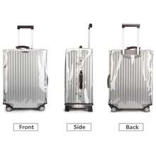 New 20 Inch Full Clear PVC Luggage Cover, 0.4mm Thick Heavy-Duty Waterproof, Dustproof, Anti-Scratch Suitcase Cover, Luggage Covers For Suitcase TSA Roved, Fits 19"-20" Wheeled Luggage - 全清晰適合19-20 - 查看 8