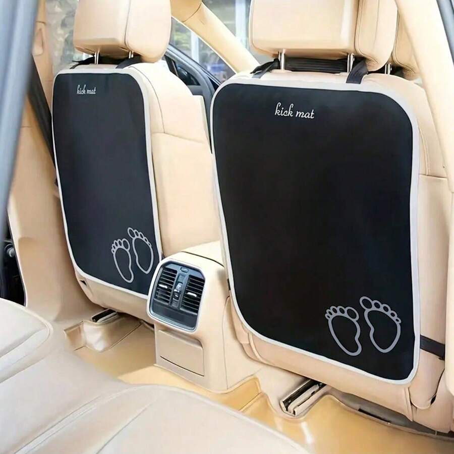 1PC Car Seat Back Protector Pad For Baby - Anti-Kick Mat, Universal Fit, Black Kick Pad For Car Seat Interior Protection - Multicolor - View 1