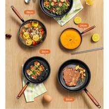 Granit Antihaftpfanne - flacher Boden Pfanne für Steak, Küche Zuhause