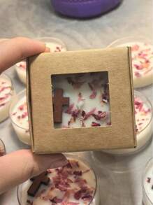 Kreuz Gebetskerze, aus natürlichem Sojaöl mit Rosenblüten hergestellt, für den Innenbereich, geeignet für Gebet, Raumdekoration und Stimmungsverbesserung