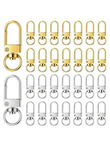 12/30 Pieces Lobster Claw Clasps Gold Swivel Snap Hooks, Metal Lobster Clasp Keychain Swivel Lanyards Snap Hooks Key Chain Hooks For Jewelry Making Purse Bags Keychain Clasp Connector Art Crafts - Lobster Claw Clasps - View 12