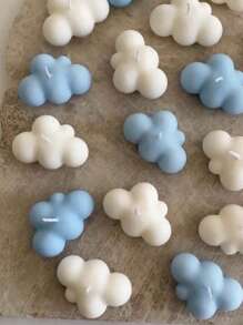 1 pezzo Candela decorativa a forma di nuvola blu e bianca, profumata, per decorazione casa, matrimonio, rientro a scuola, primo giorno di scuola, inverno, vacanze, regali