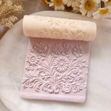 Set de 4 piezas Rodillo de textura de flores europeas de cerámica suave, herramienta de rodillo de textura de alta precisión para hacer pendientes DIY, broches, decoraciones y otras manualidades
