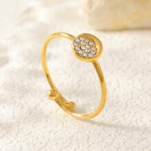 Juego de anillos con baño de oro al estilo francés para mujer, set único de anillos de circonita sintética con diseños de corazón, luna y delfín, anillos ligeros y de lujo, anillos de acero inoxidable sencillos pero elegantes, regalos para fiestas y cumpleaños, parejas