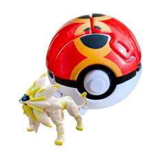 pokemon 1 set/2 pezzi 1 Pokeball + 1 Giocattolo modello Pokemon, Pallina Sorpresa Pokemon con animale domestico che salta fuori, Giocattolo da collezione divertente, Perfetto come regalo di compleanno, Souvenir per feste