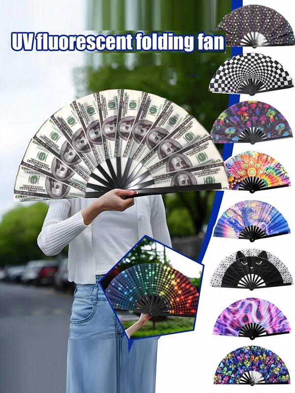 1pc Unisex Hand Fan, PVC Ribs Clapping Fan For Summer, Cool Kung Fu Style Suitable For Wedding, Festival,Dance,Party Prom,Club,Summer,Beach,Wall Decoration,Gifts For Handicraft Enthusiasts And Friends,Family,Dancers,Weddings Gifts,Parties Gifts,Birthday Gifts