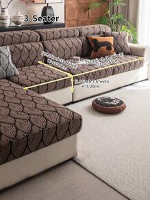 1 قطعة غطاء أريكة بنمط الورقة ، مصنوع من صوف ناعم مقاوم للانزلاق لجميع المواسم ، مناسب للأريكة المنحنية وأريكة 1/2/3/4 مقاعد ،ديكور غرفة المعيشة ،قابل للغسل في الغسالة ،مضاد للحيوانات الأليفة